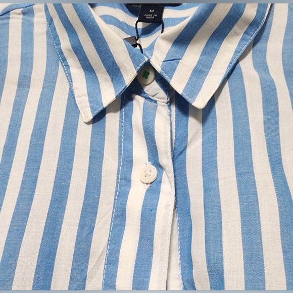 TOMMY HILFIGER Roll-Up Short Sleeve Oversize Shirt for Women - Picture 6 of 7